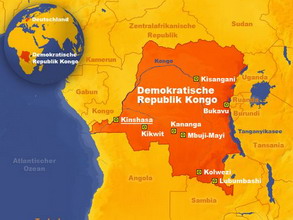 Carte de la République Democratique du Congo